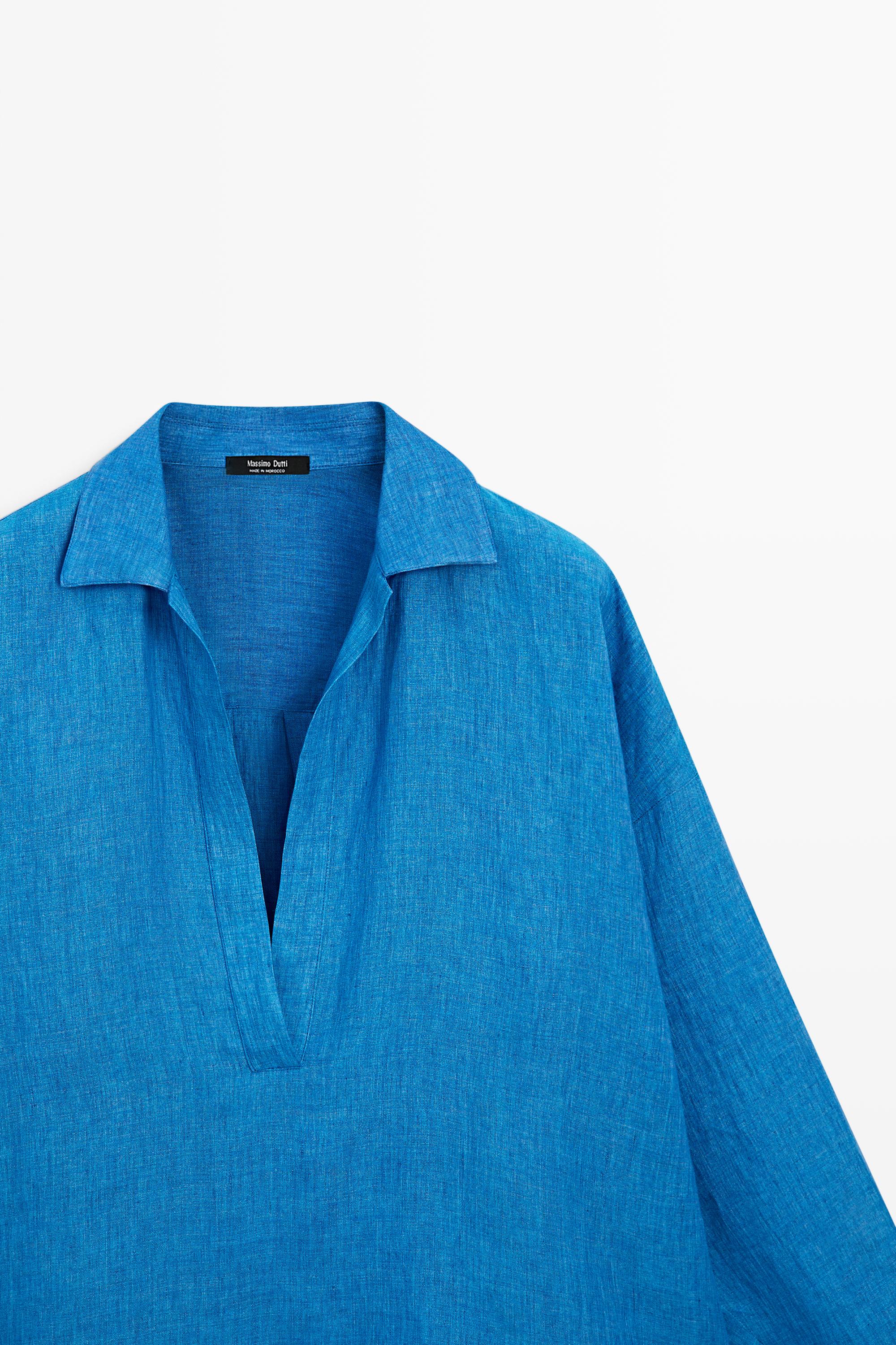 100% linen flowing blouse